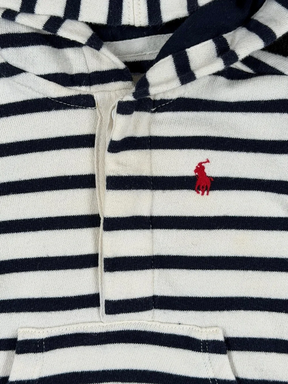 RALPH LAUREN Infant Striped Pullover Hoodie - 6M